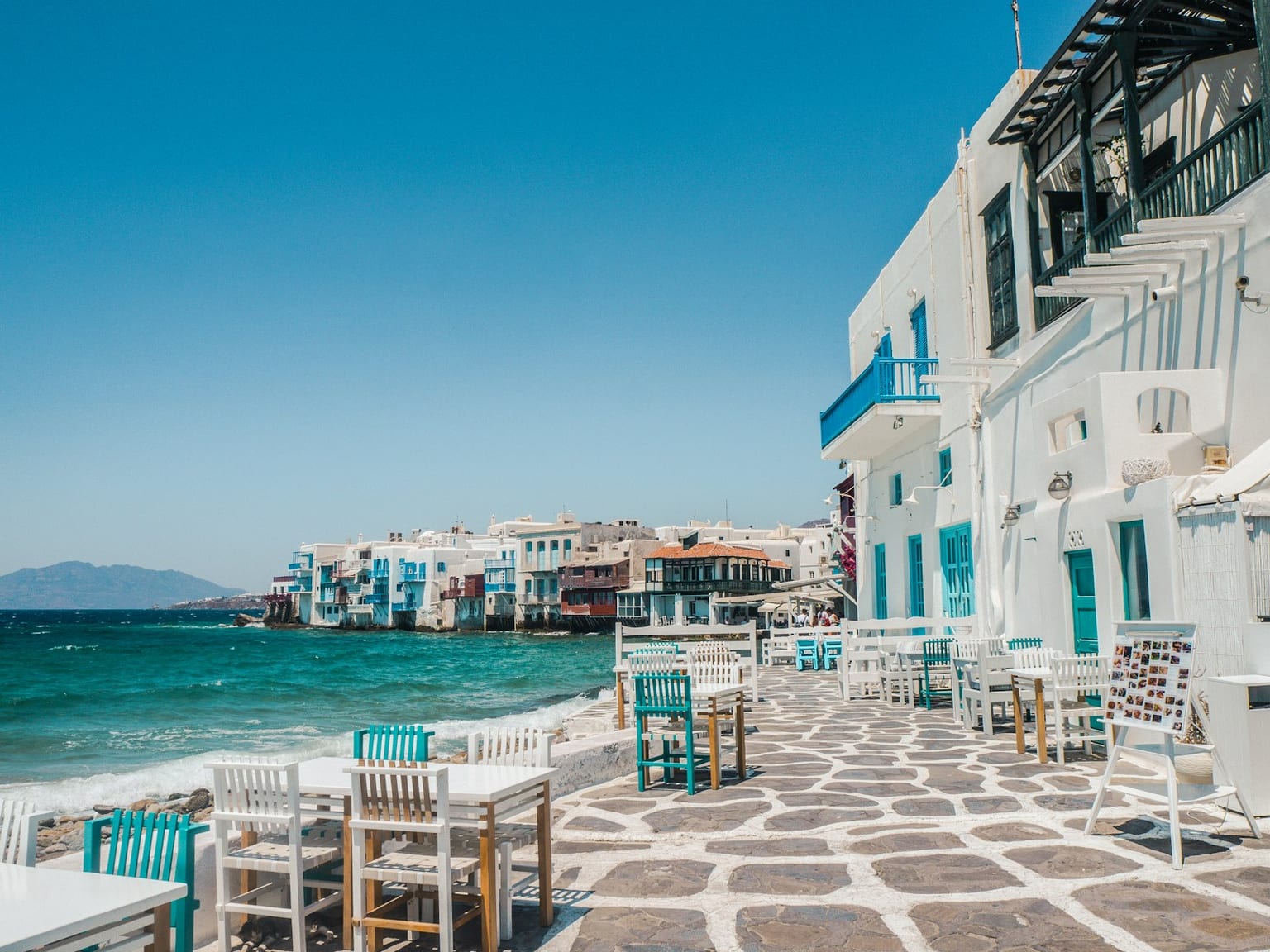 A ferry sailing between Greek islands in the Aegean